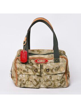 Louis Vuitton Monogram Moflage Denim Jasmine Handbag Khaki Takashi Murakami